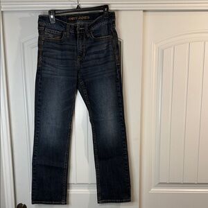 Cozy James Men's Slim Straight Jeans in Deep Blue